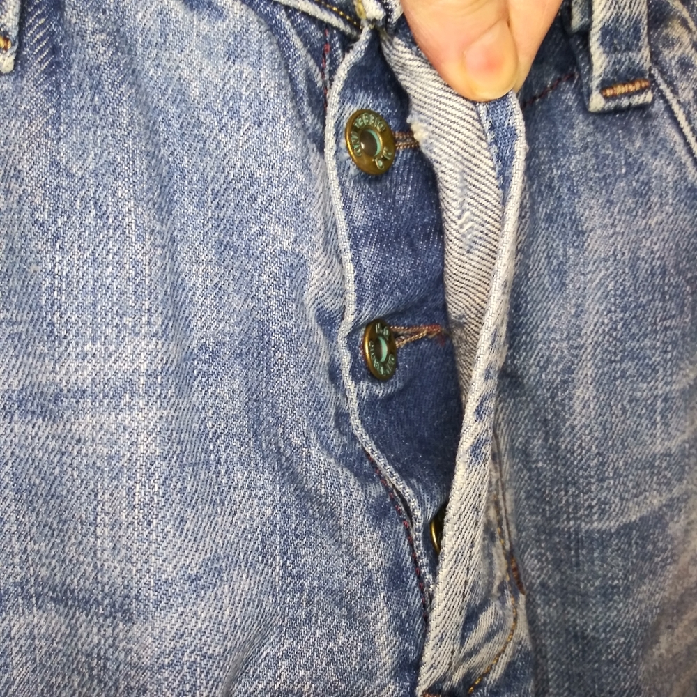 Vintage Diesel Tyel Distressed Button-Fly Bootcut Jeans Made In Italy - Picture 5 of 14